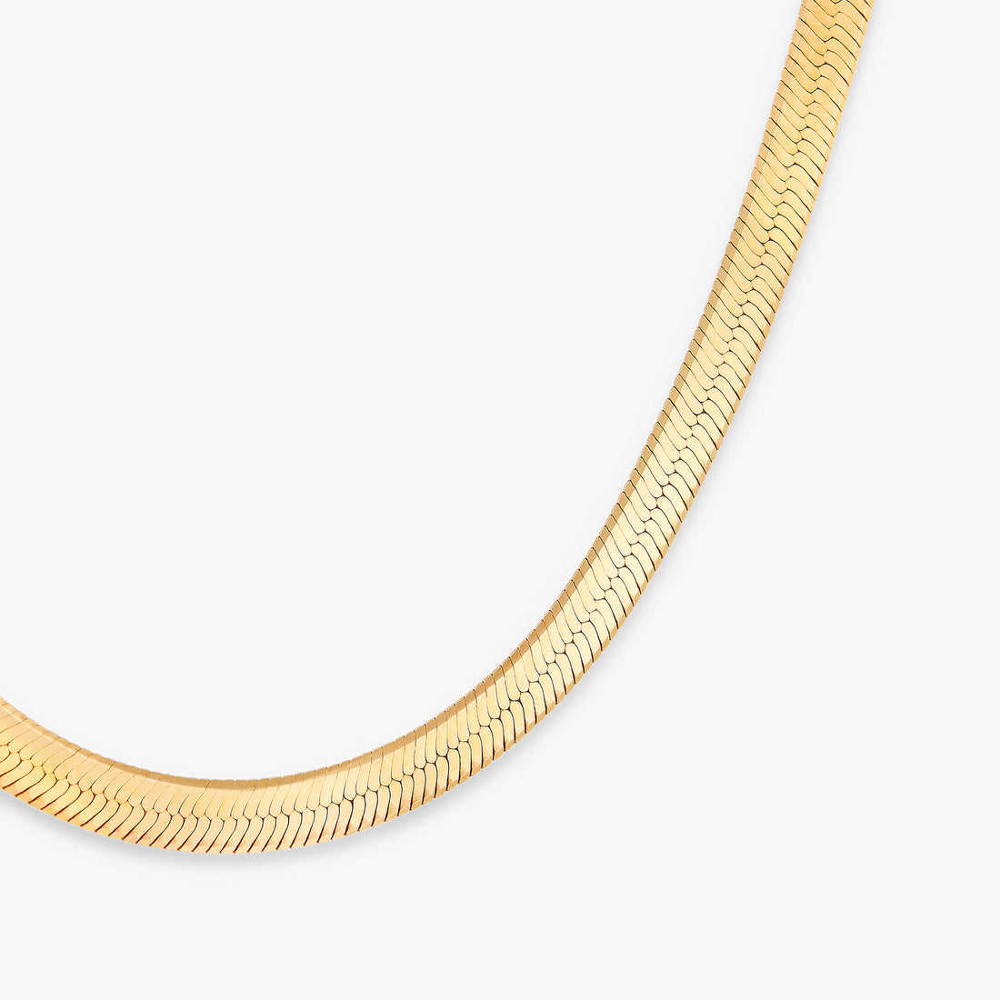 Herringbone Chain Necklace Gold