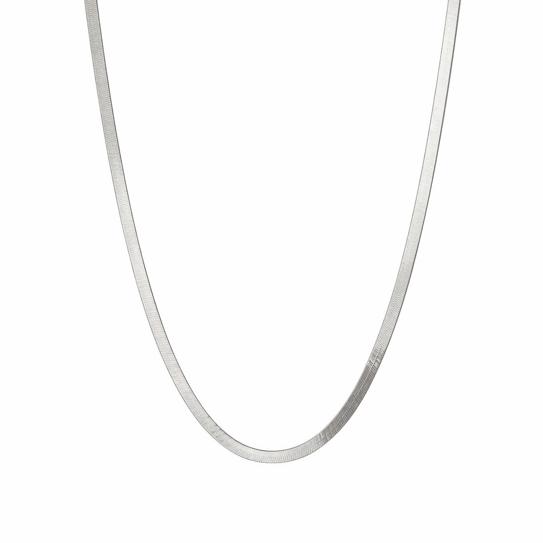 Silver Herringbone Chain for women by Berradas jewelry