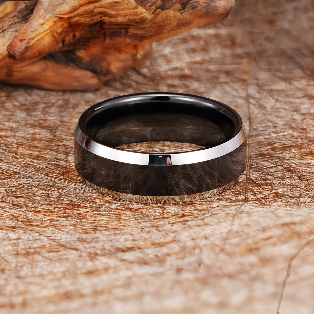 Men’s two-tone tungsten ring – perfect for weddings or anniversaries