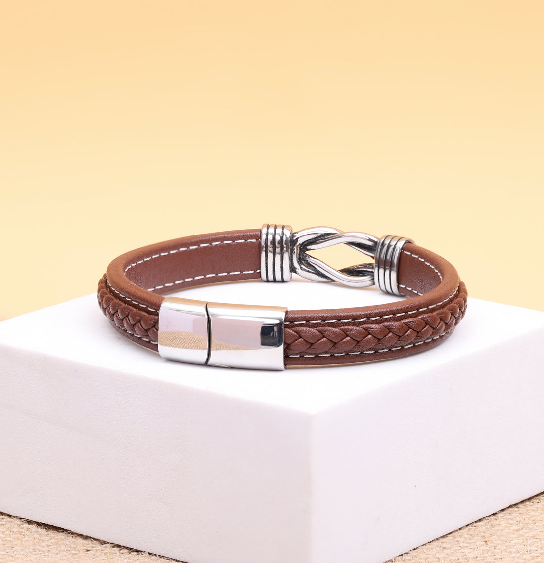 Meaningful gift idea: infinity leather bracelet carrying heartfelt messages