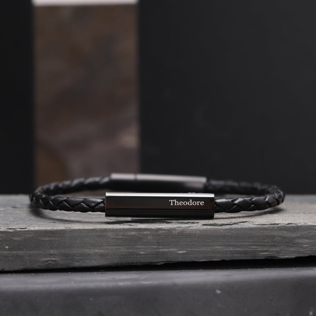 Engraved Men's Leather Bracelet - Thoughtful Gift for Any Occasion