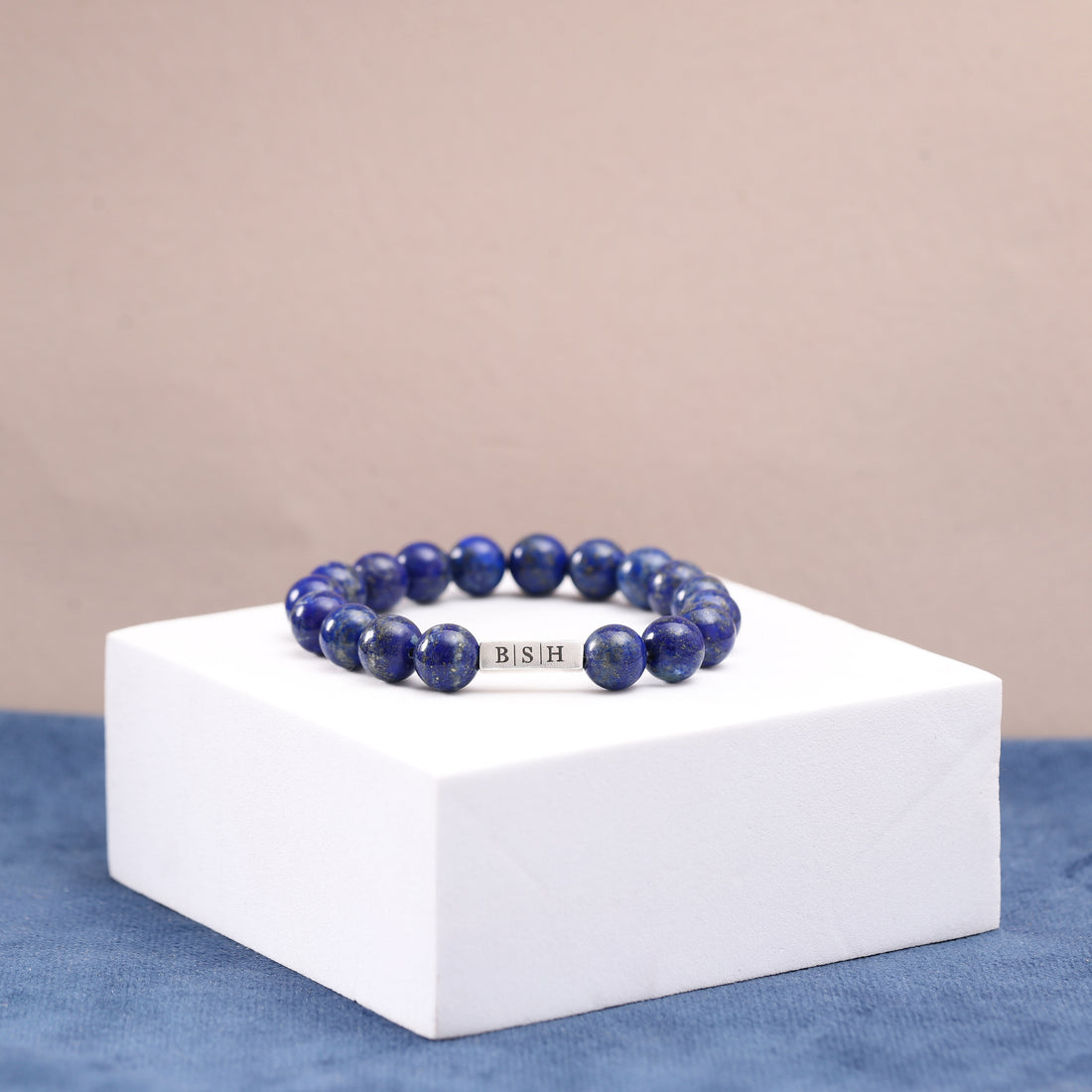 Lapis Lazuli Bracelet for Men with Custom Names