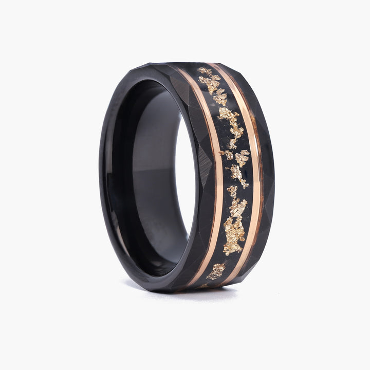 Custom wedding ring for men, showcasing a personalized and bespoke design, perfect for a unique statement