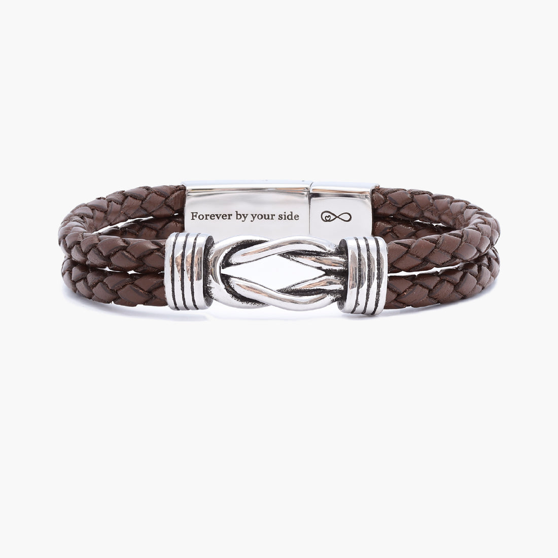 Infinity Knot Brown Leather Bracelet for Men