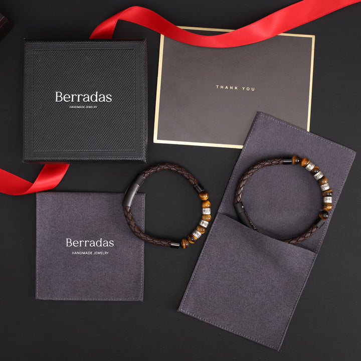 Men's leather bracelet packaging box, gift packaging ready.