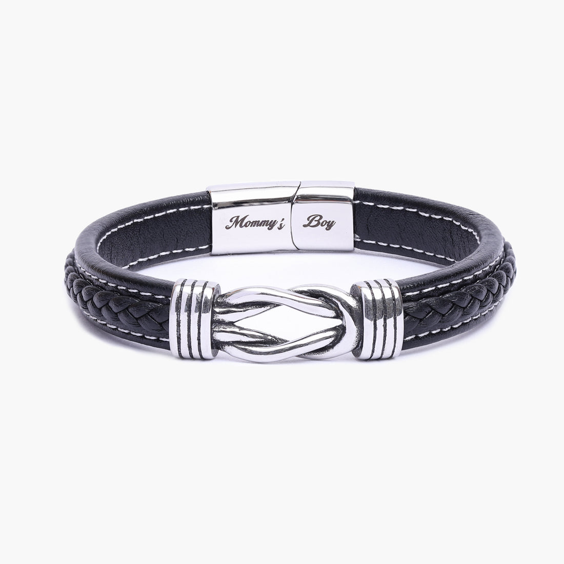 Customizable infinity leather bracelet, perfect for capturing cherished moments and memories