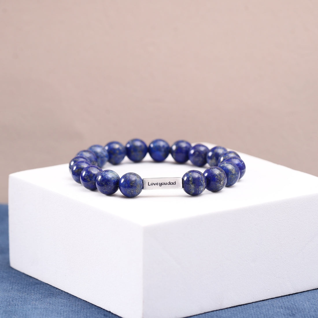 Lapis Lazuli Bracelet for Men with Custom Names