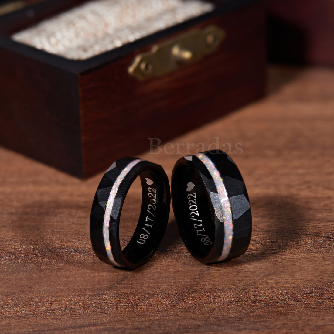 Surprise your husband with a unique set of matching rings, a symbol of your everlasting love