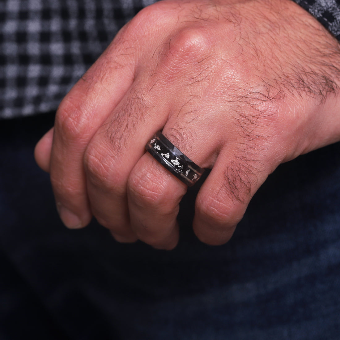 A customized men's ring with a unique design, perfect for gifting