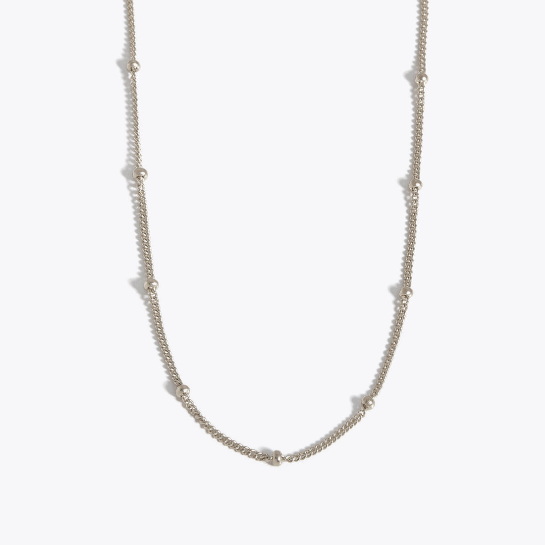 Silver Chocker satellite chain necklace by Berradas jewelry