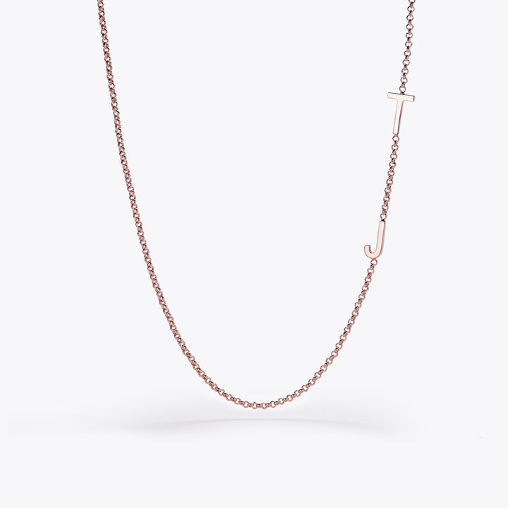 Sideway Initial Necklace