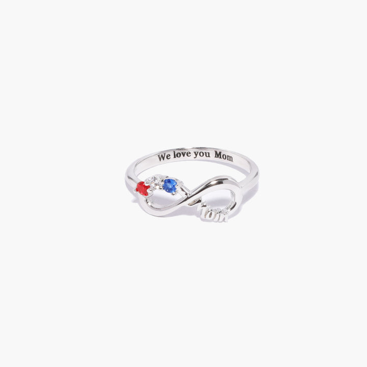 Mom Birthstone Ring - CUSTOM RING for mother - Berradas jewelry