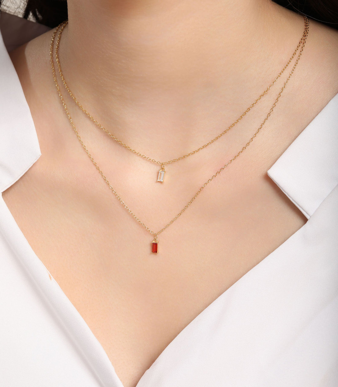 Simulated Gemstone necklaces