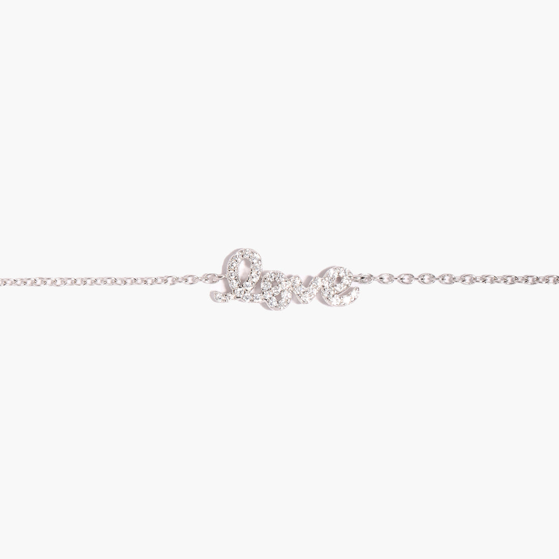 Delicate Love Charm Bracelet in Silver