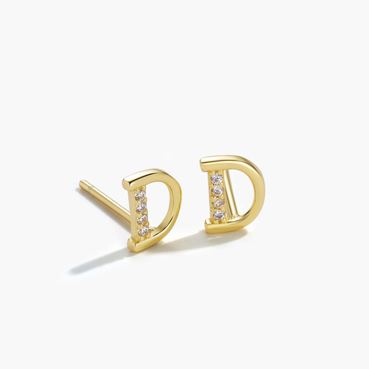 D Stud Earrings