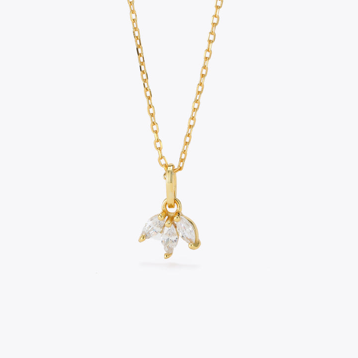 Three Petal Flower Pendant necklace