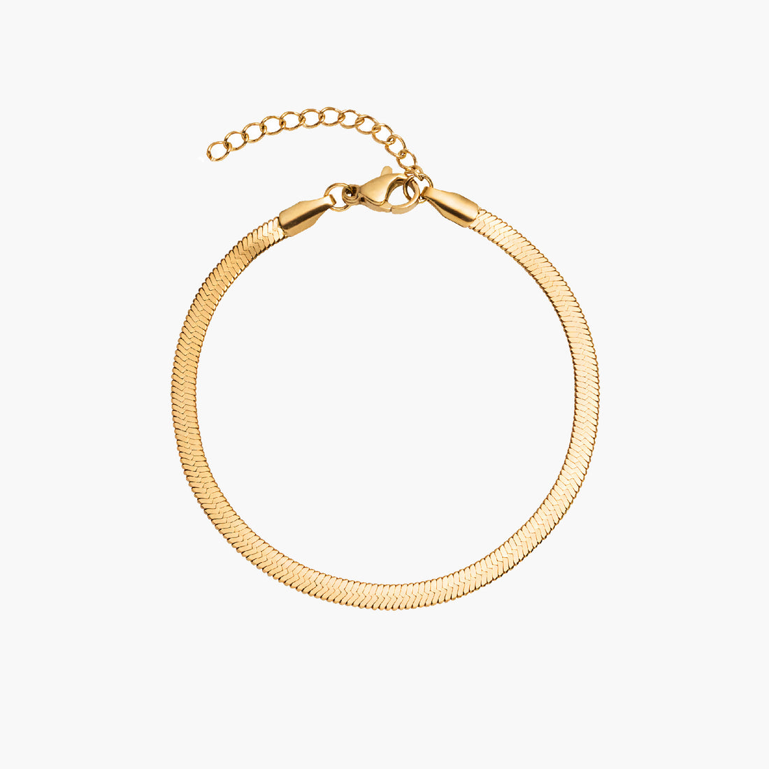 Gold Herringbone bracelet for women by Berradas Jewelry