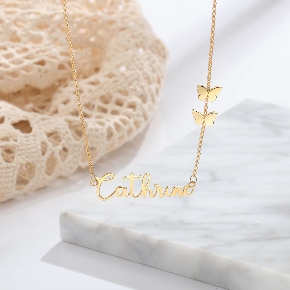 Butterfly Name Necklace