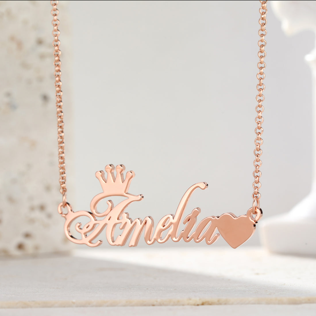 Crown name necklace