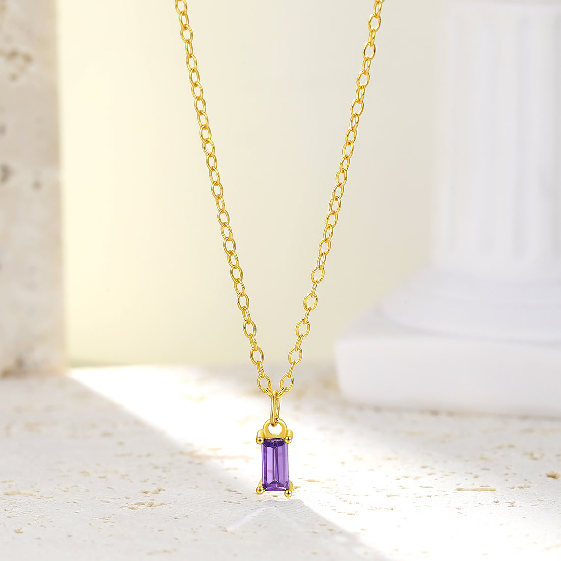 Simulated Gemstone Necklace