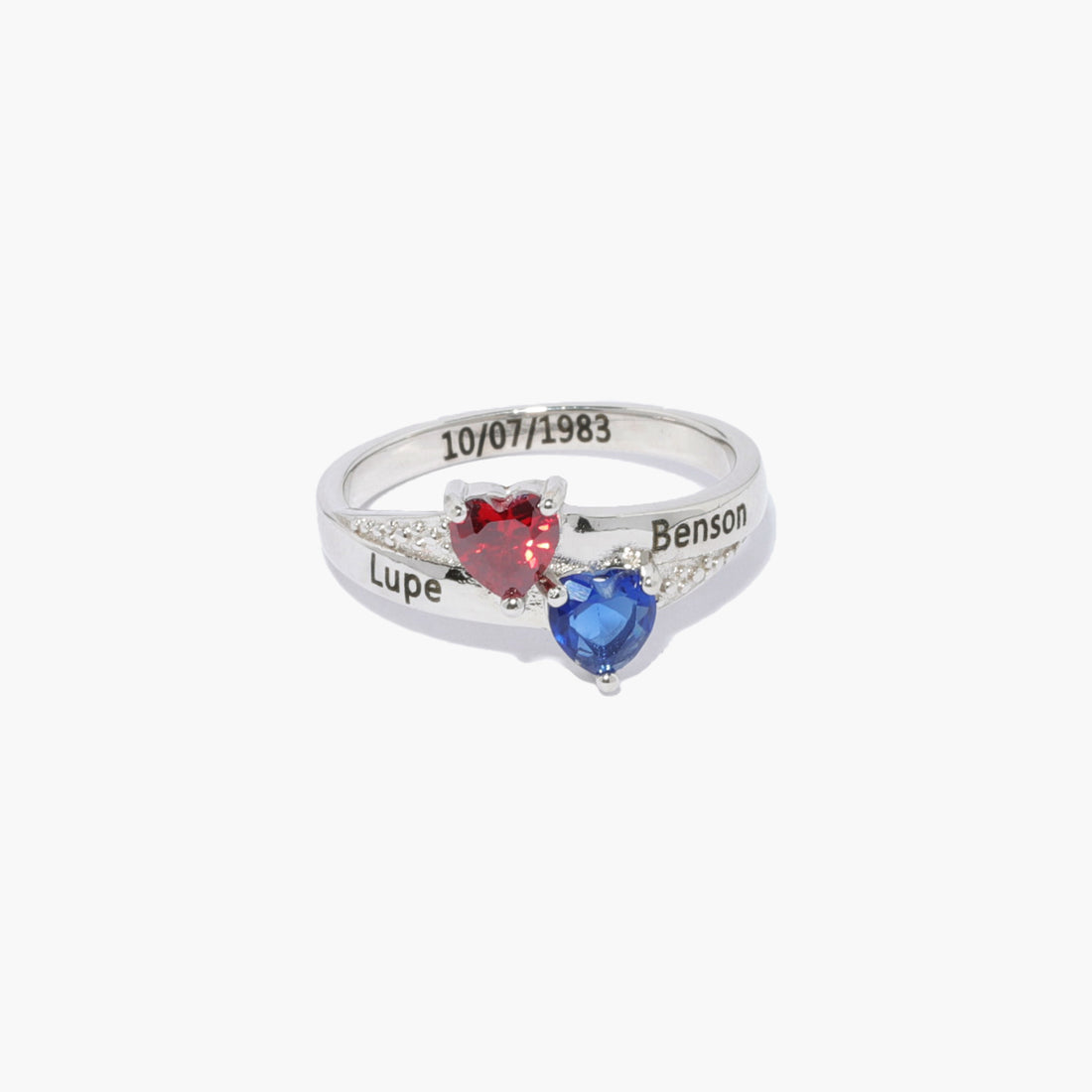 Heart Birthstones Ring