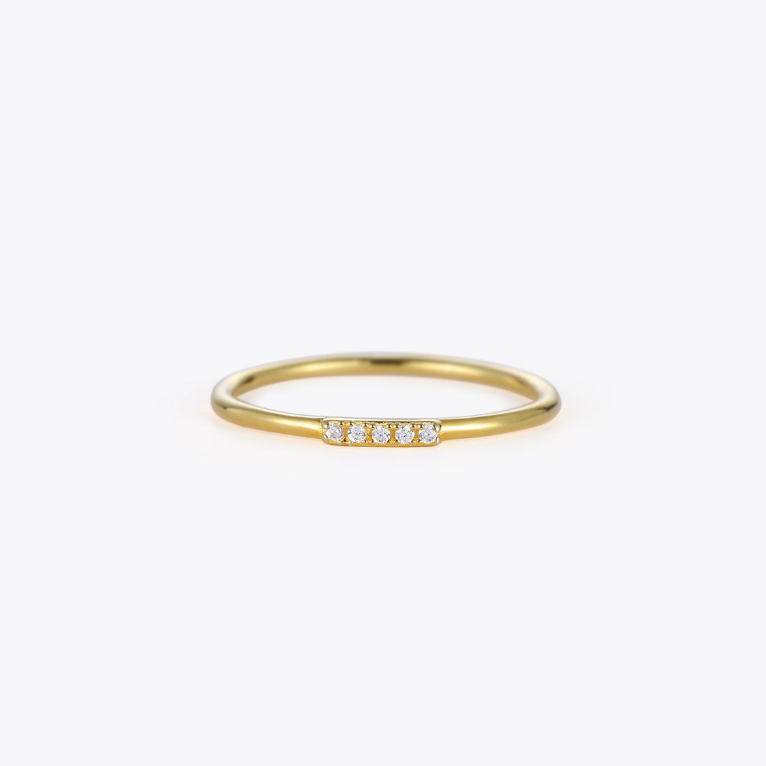 Semi-pavé band ring for women - Berradas