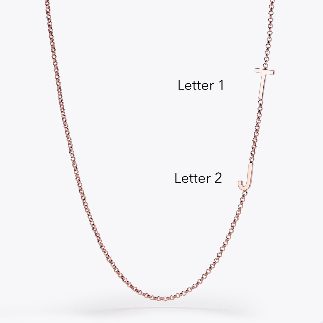 Sideway Initial Necklace