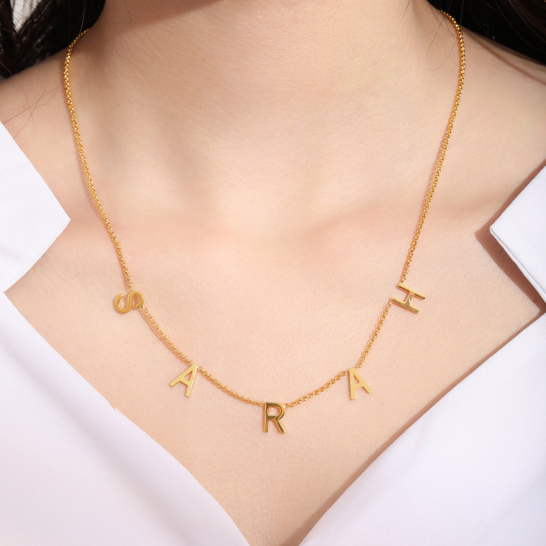 Custom initials necklace