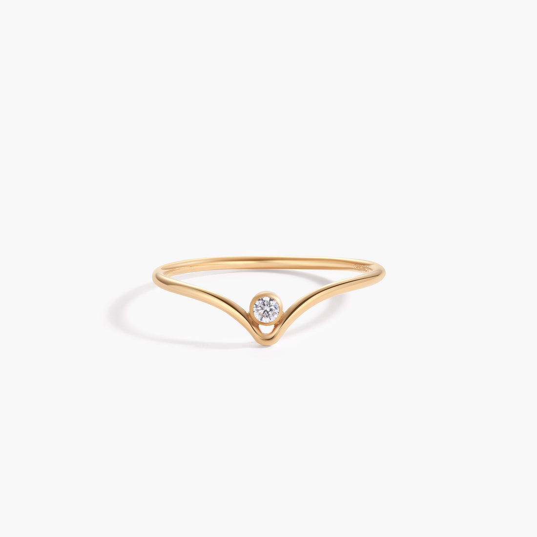 Chevron gold ring - Berradas jewelry