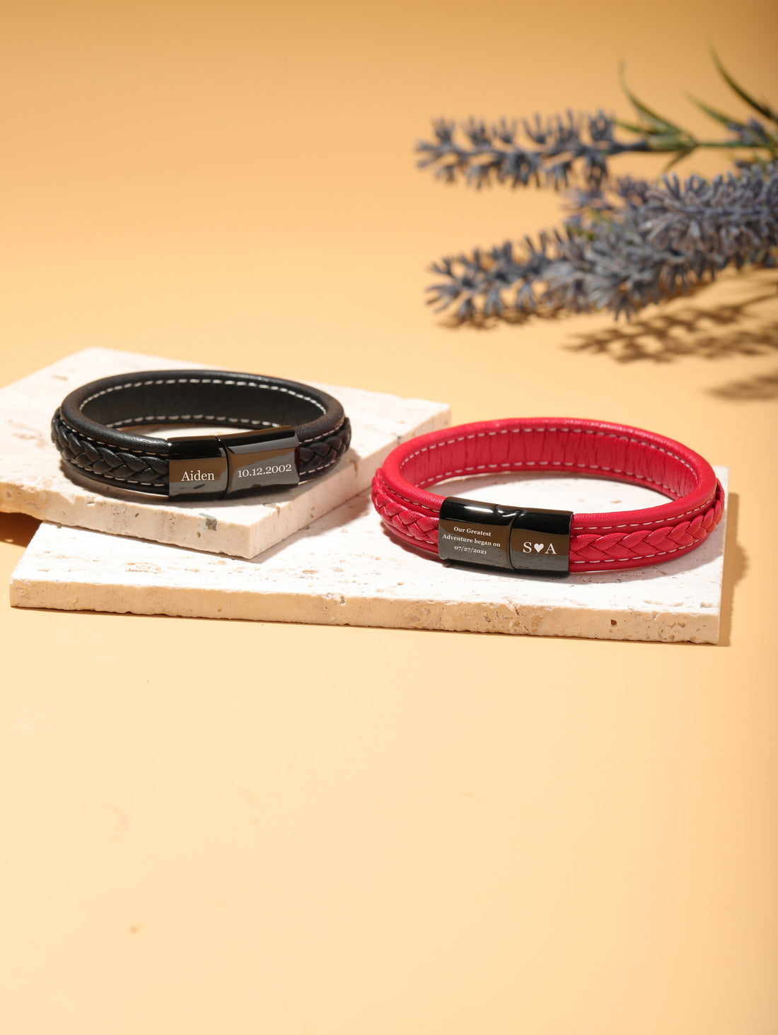 Personalized Leather Bracelet for Men