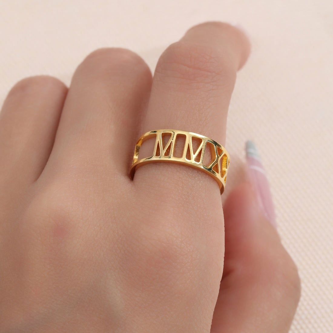 Custom Roman Numeral Ring - Berradas Jewelry