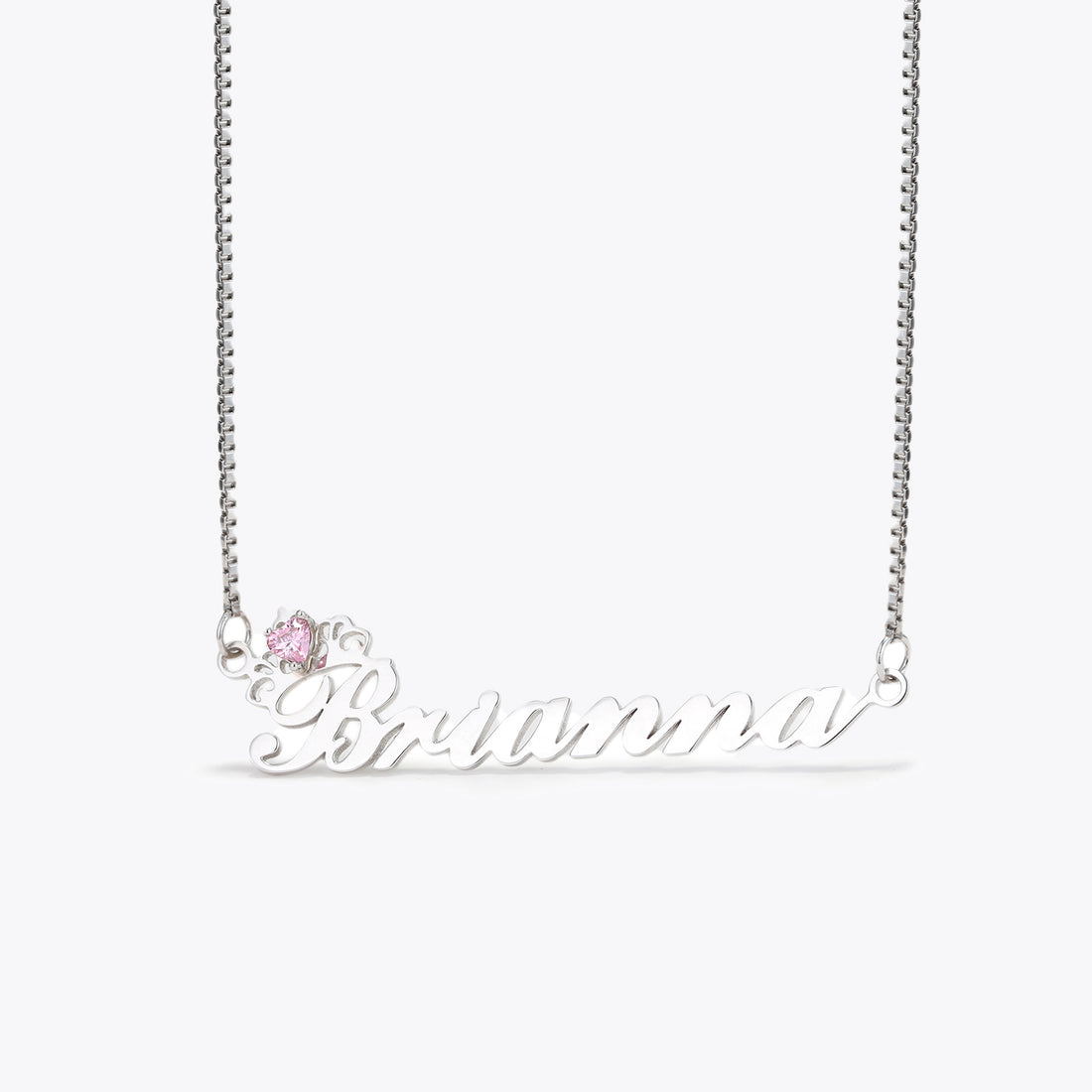 Custom name necklace with birthstone