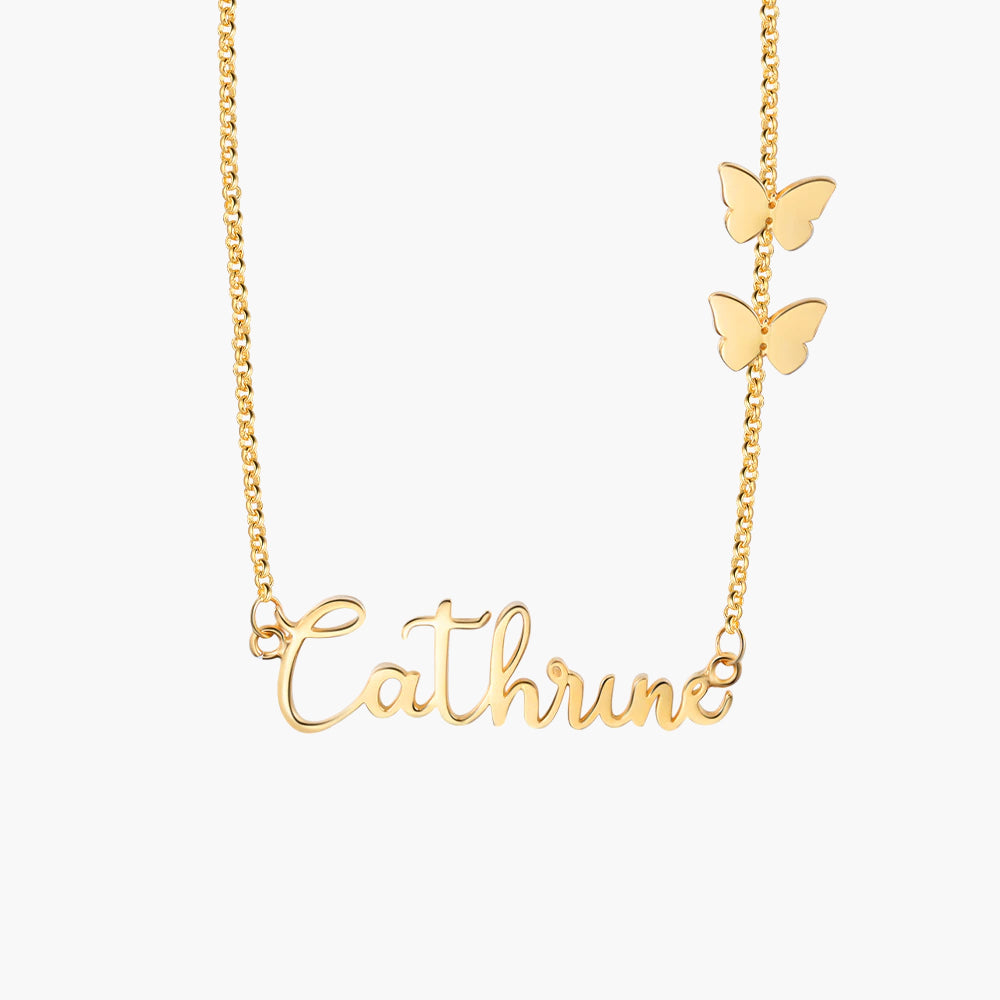 Butterfly Name Necklace