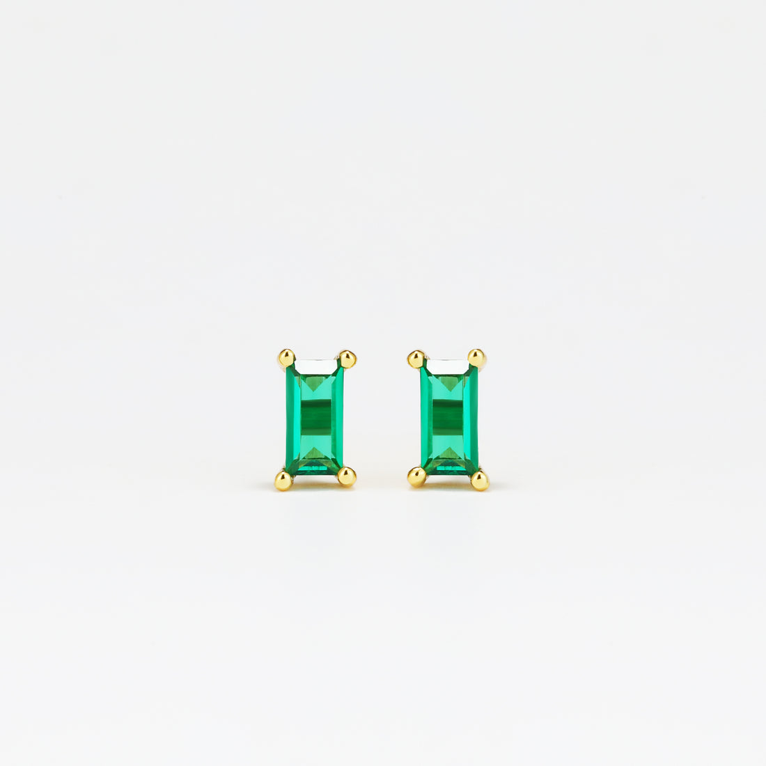 Delicate Emerald studs