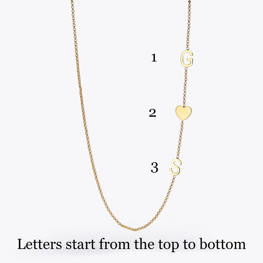 Sideway Initials Necklace