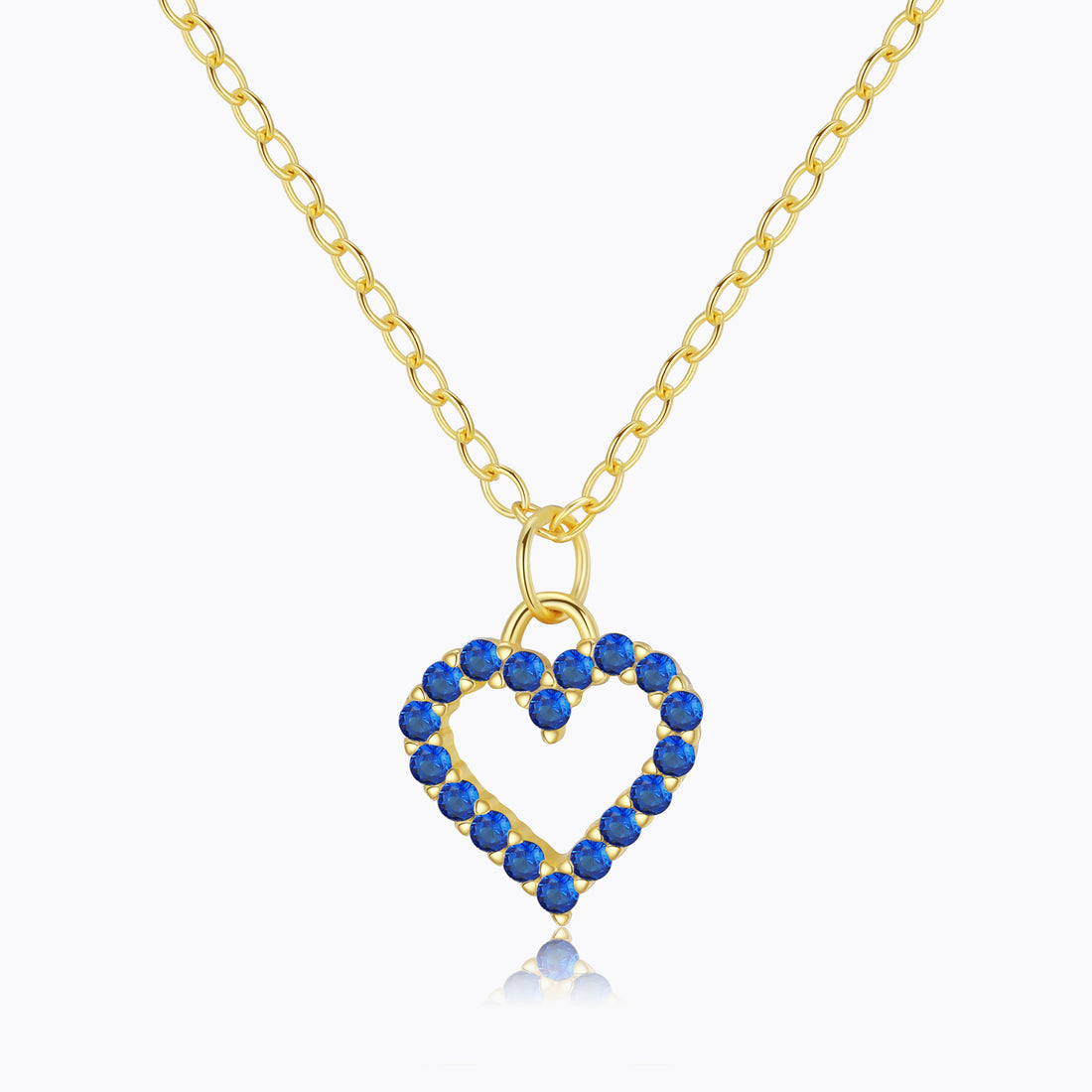 Blue Heart Pendant Necklace