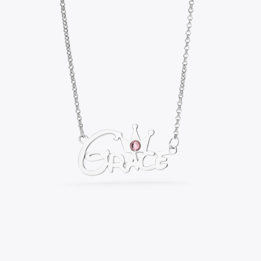 Custom name necklace with birthstone