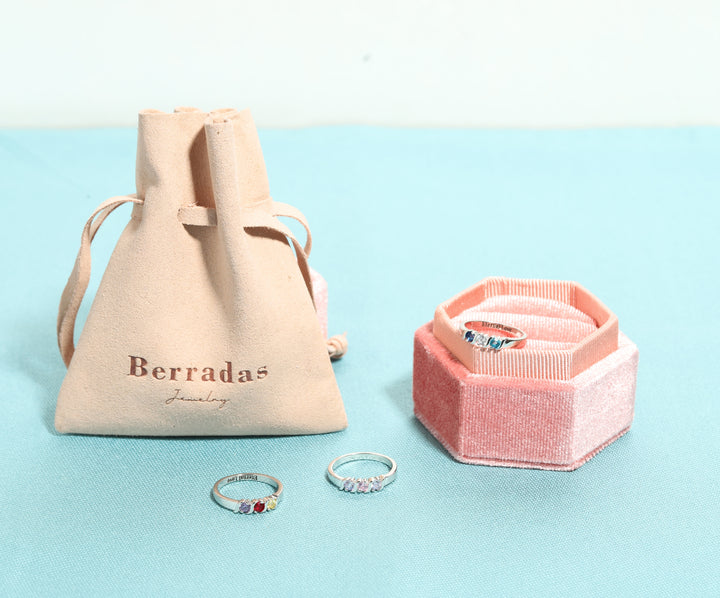 personalized birthstone ring for women - berradas jewelry