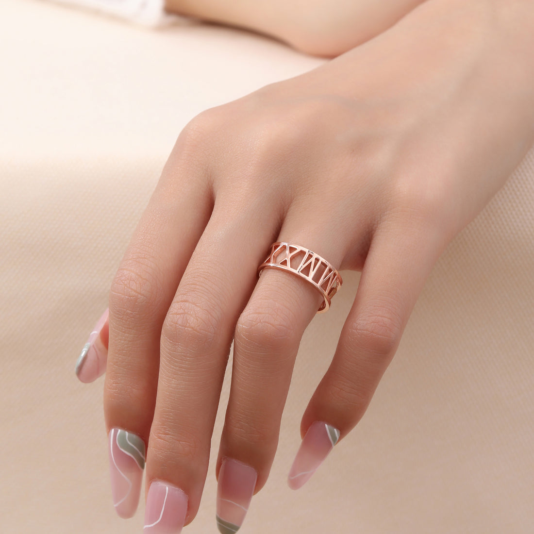 Custom Roman Numeral Ring - Berradas Jewelry