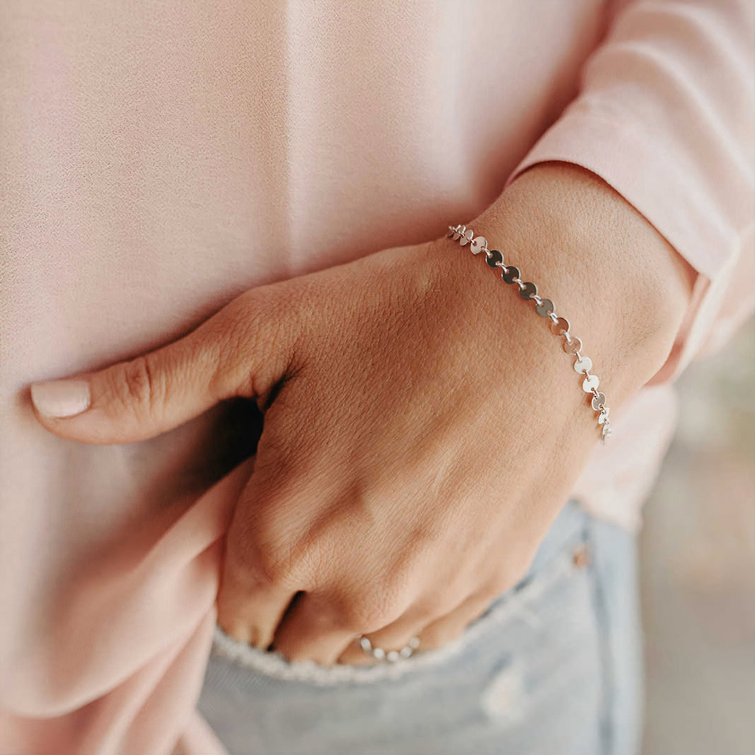 Sequins Bracelet in Silver