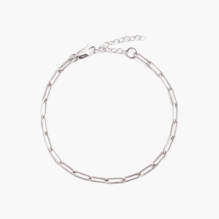 Silver Paperclip Bracelet for women by Berradas