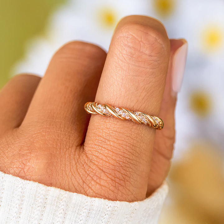 Infinity Twisted Rose Gold Ring